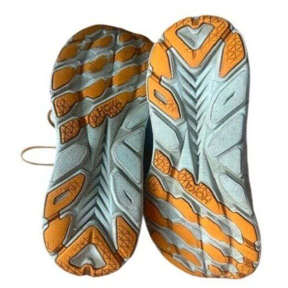 Hoka One One  Mach X Women's Running Shoes White, Aqua & Yellow Accents US 7.5 - Picture 5 of 8